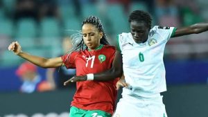 فاطمة تكناوت لاعبمة منتخب المغرب للسيدات