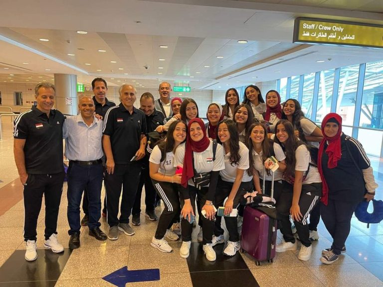 مغادرة بعثة منتخب مصر لشابات كرة الطائرة متجهة إلى تونس للمشاركة في بطولة إفريقيا
